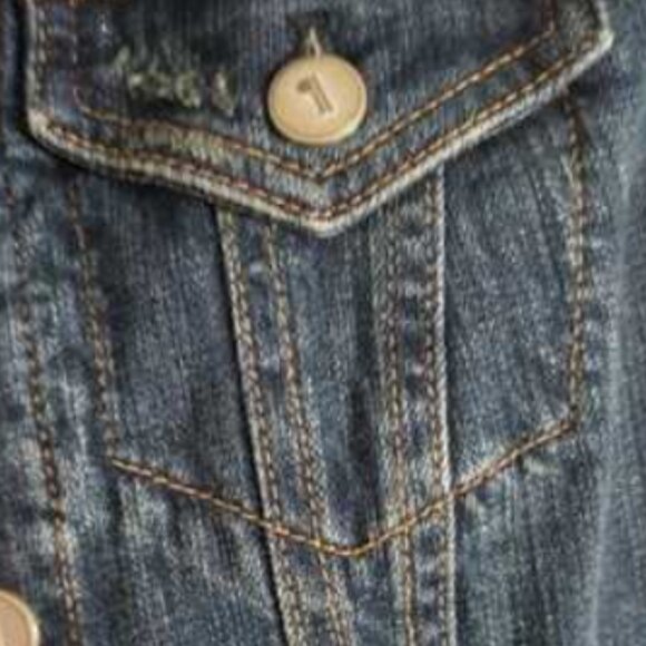 Brand New Pilcro Puff-Sleeve Denim Jacket - Picture 13 of 14